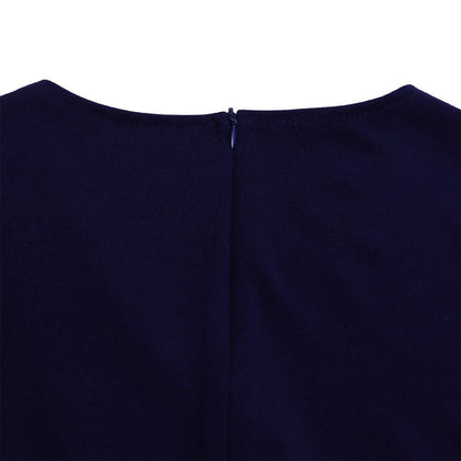 Pleated Knee Length Plus Size Dress for Women - Roberta