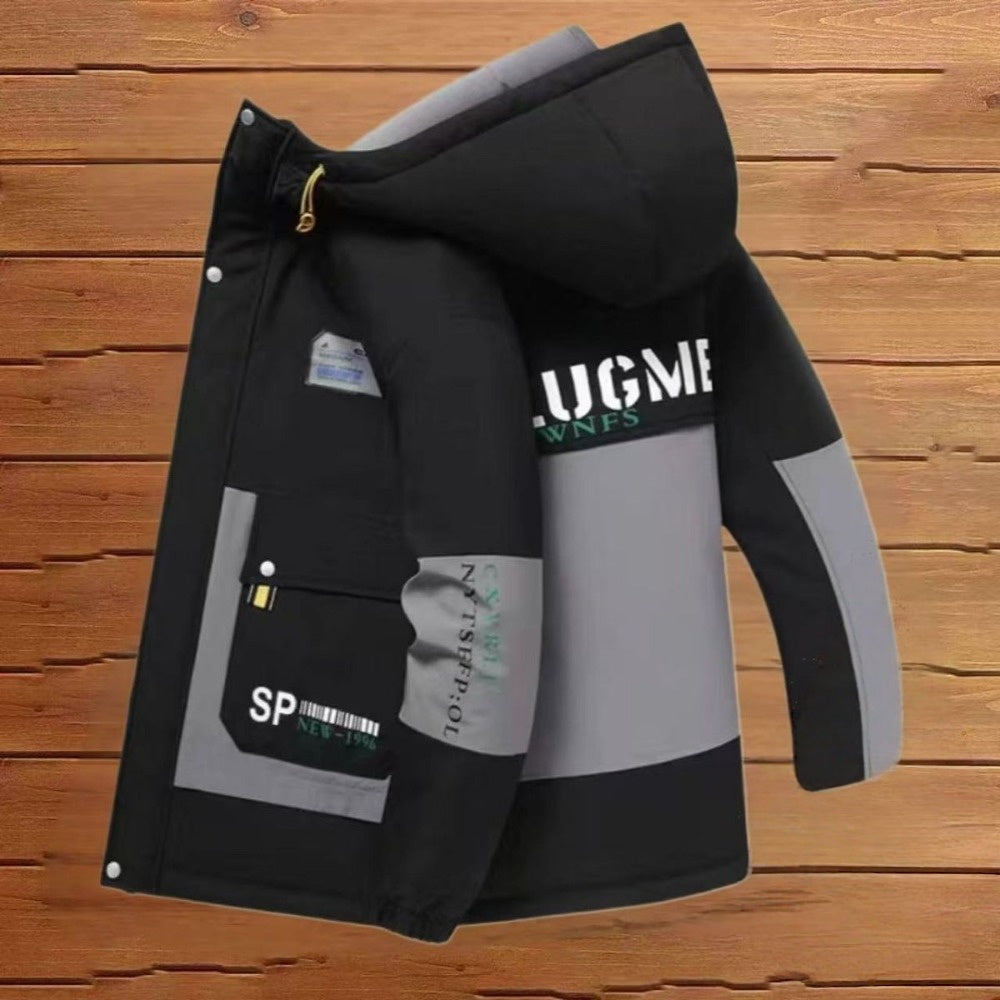 Fleece Lined Jacket with Hood for Men - Anastasia