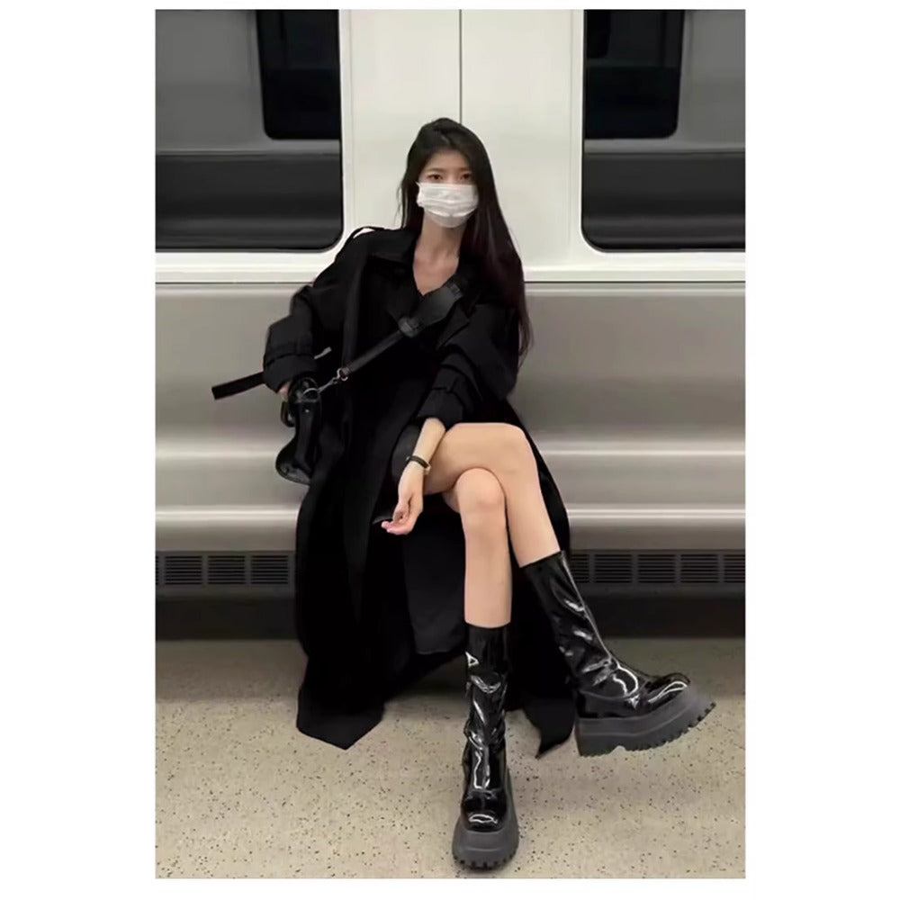 Long Double Breasted Trench Coat for Women - Clotilde