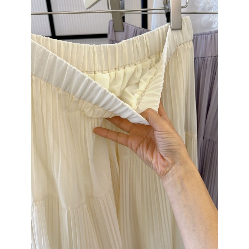 Pleated Maxi Skirt for Women - Carlotta