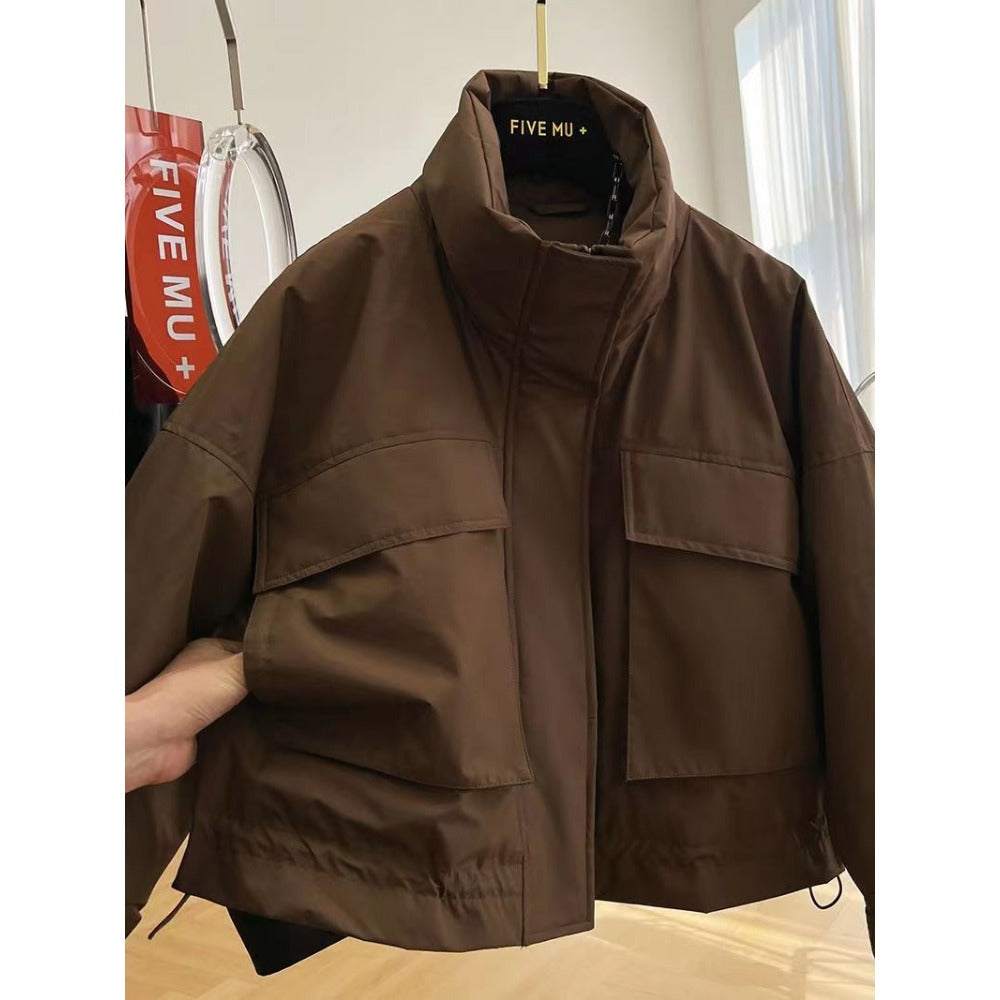 Puffer Jacket with High Collar for Women - Francesca