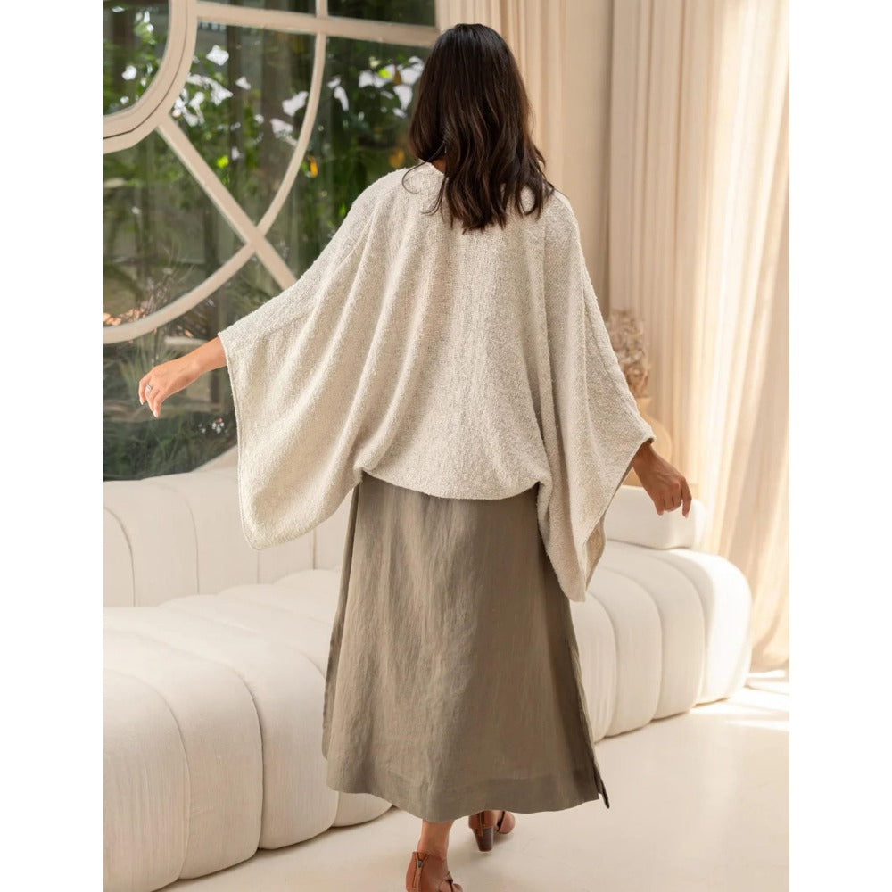 Knit Open Front Cardigan for Women - Fatima