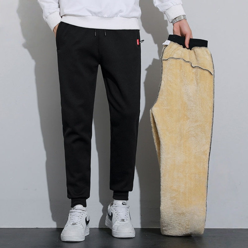 Fleece Lined Sweatpants with Elastic Waist for Men - Matilde