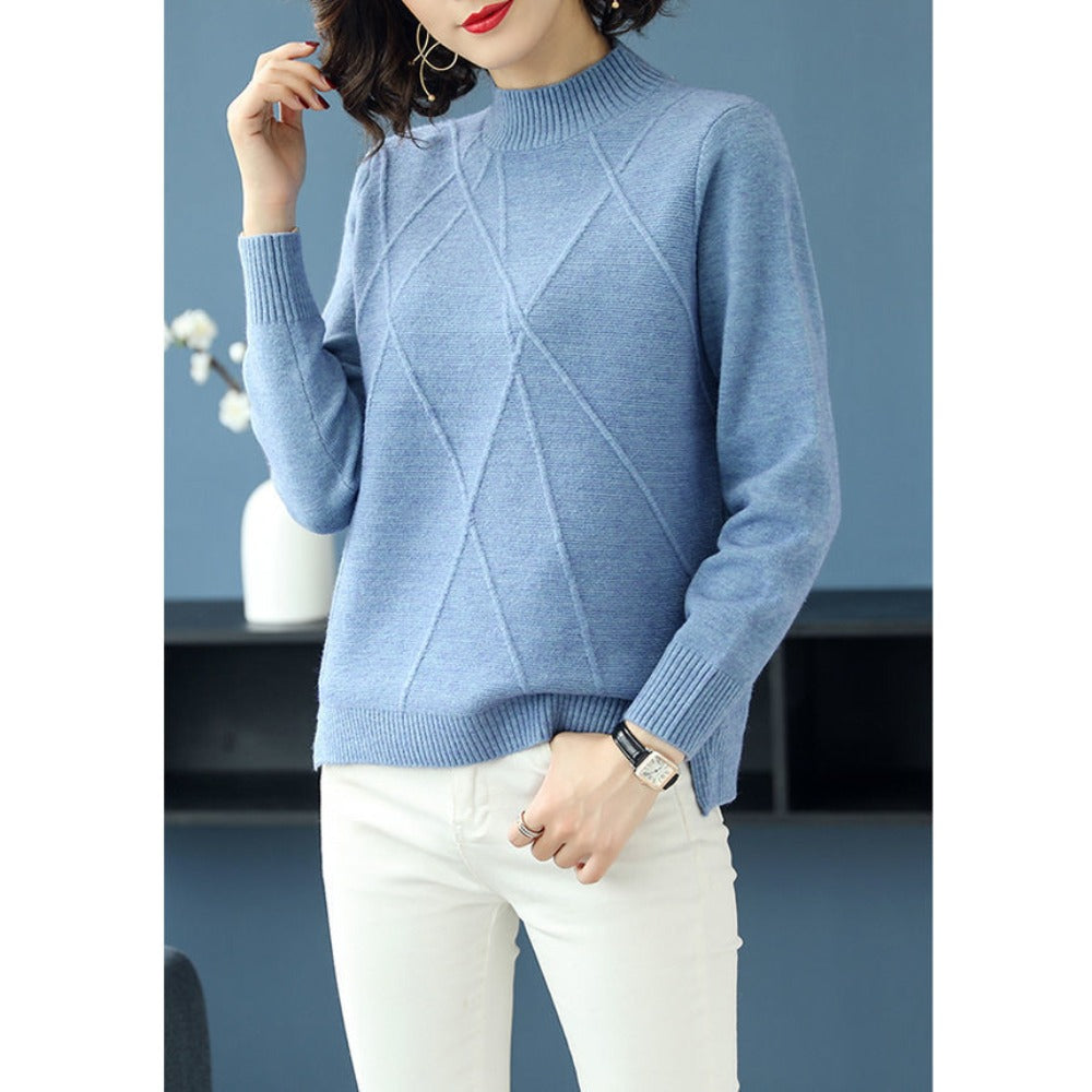 Knit Sweater with Side Buttons for Women - Romana