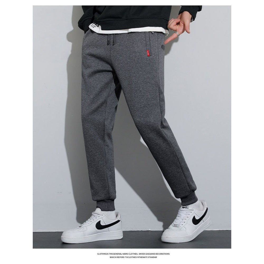 Fleece Lined Sweatpants with Elastic Waist for Men - Matilde