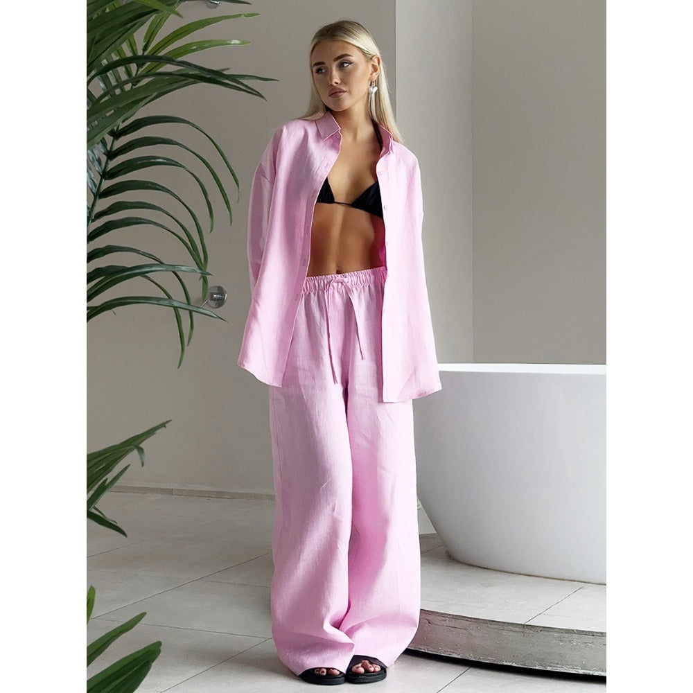 Linen Shirt and Pants Set for Women - Francesca