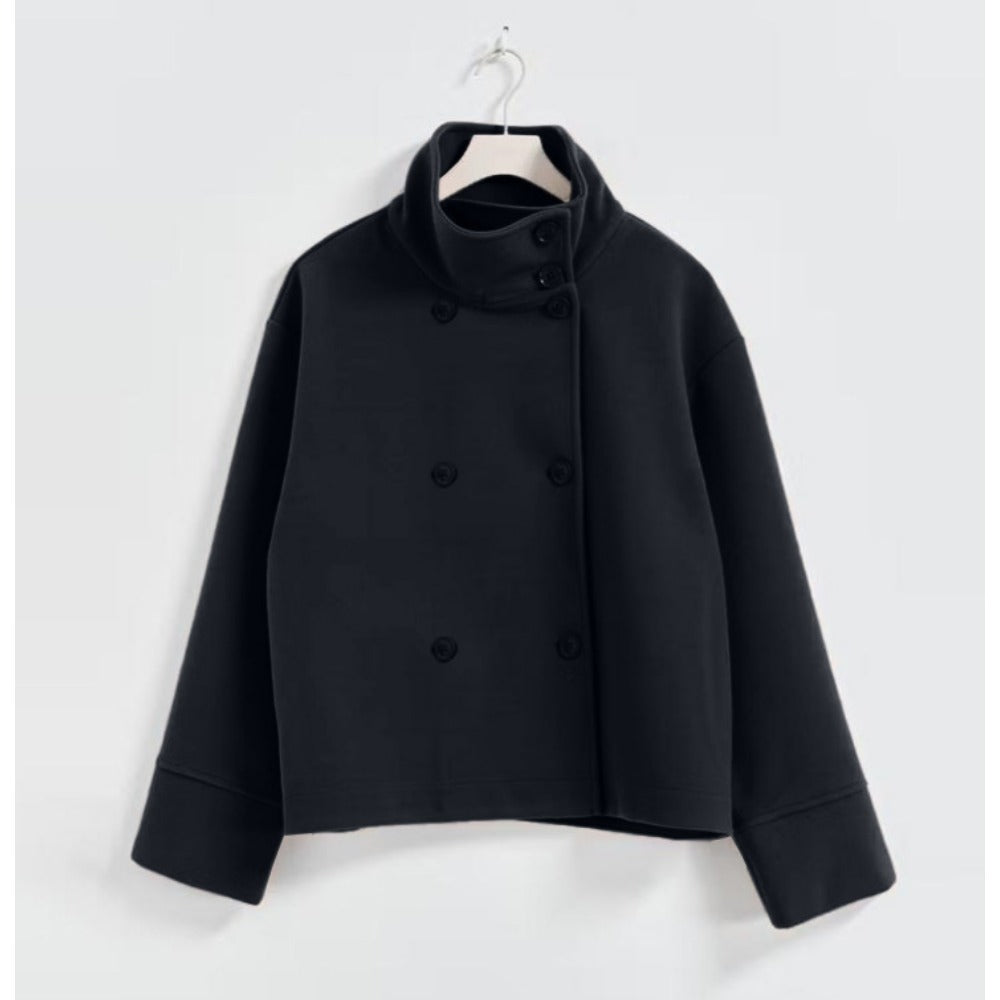 High Neck Button Up Jacket for Women - Giacinta