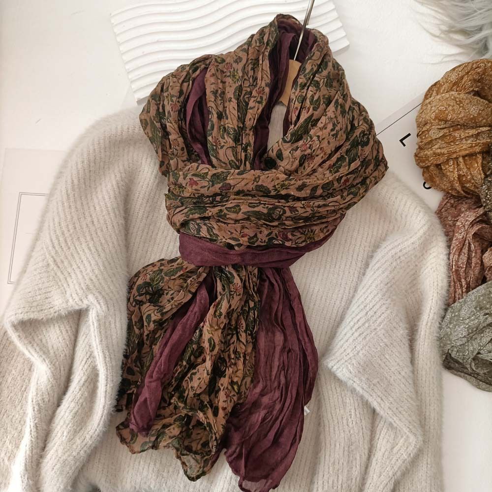 Floral Print Long Scarf for Women - Vittoria