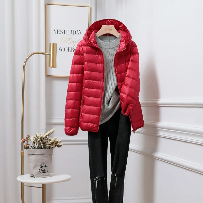 Lightweight Hooded Puffer Jacket for Women