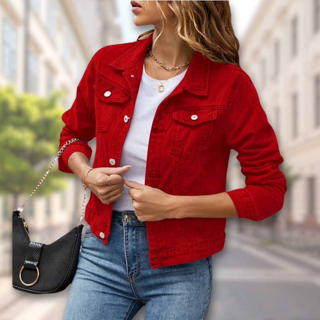 Stylish Button Up Casual Jacket with Long Sleeves for Women