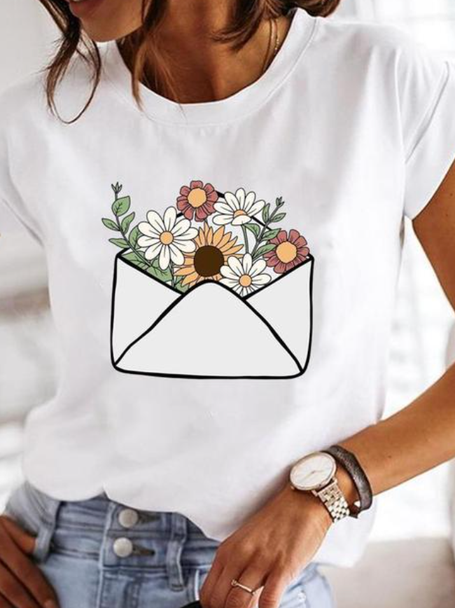 Breathable White Tee for Women – Summer Casual