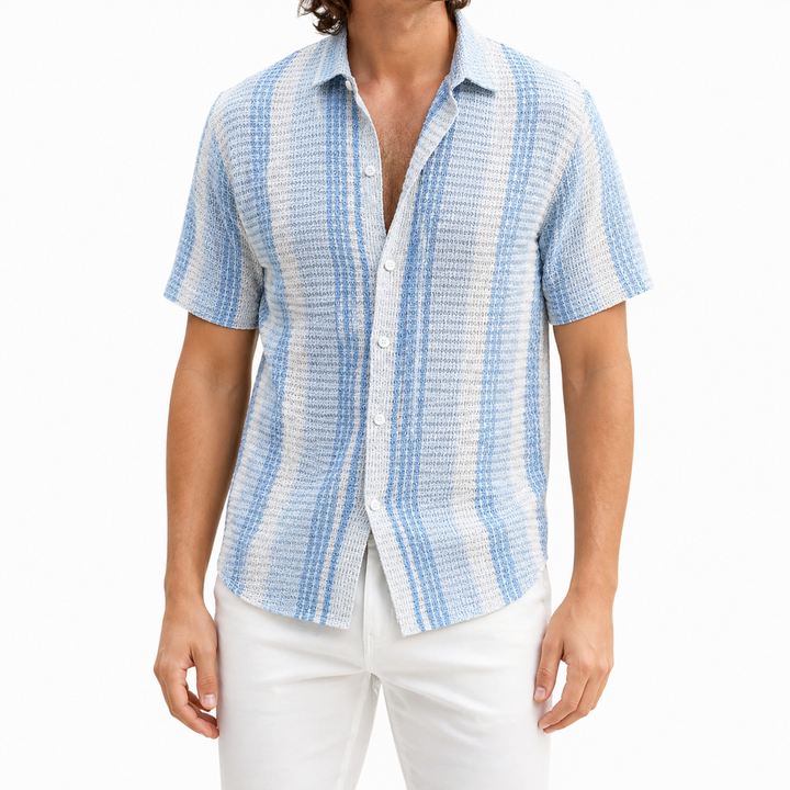 Camicia da uomo estiva a righe | Maniche Corte