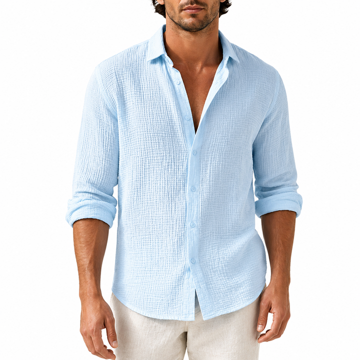 Camicia Casual Da Uomo a Maniche Lunghe | Con Colletto