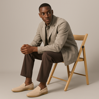 Men's Suede Slip On Loafers | Flat