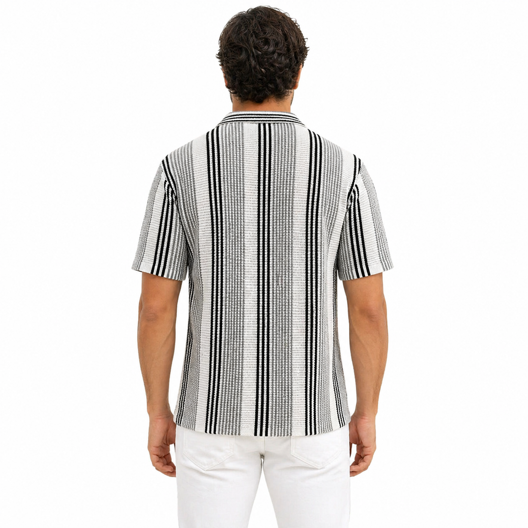 Camicia da uomo estiva a righe | Maniche Corte