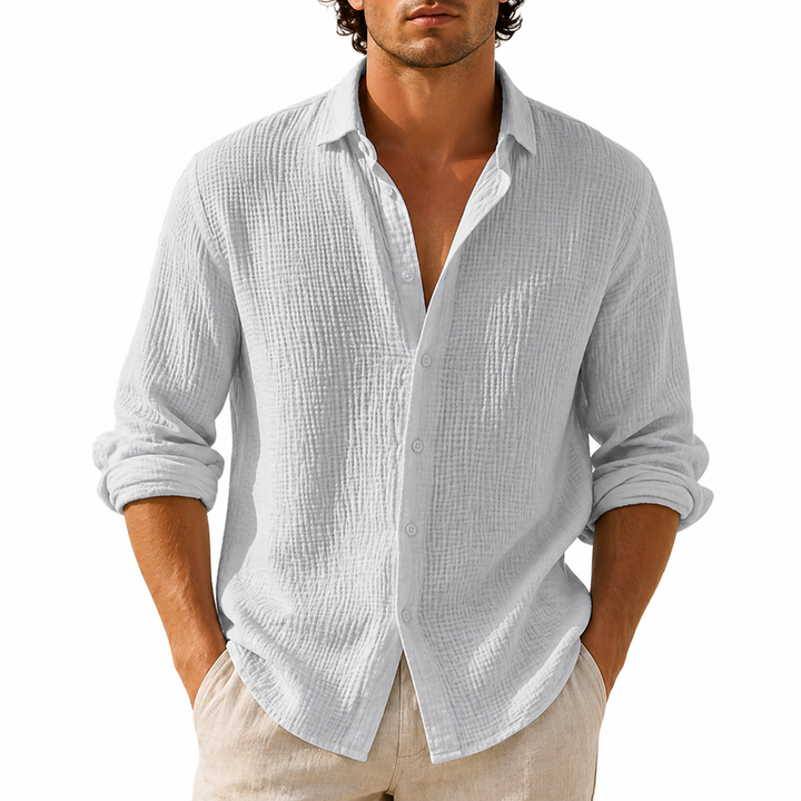 Camicia Casual Da Uomo a Maniche Lunghe | Con Colletto