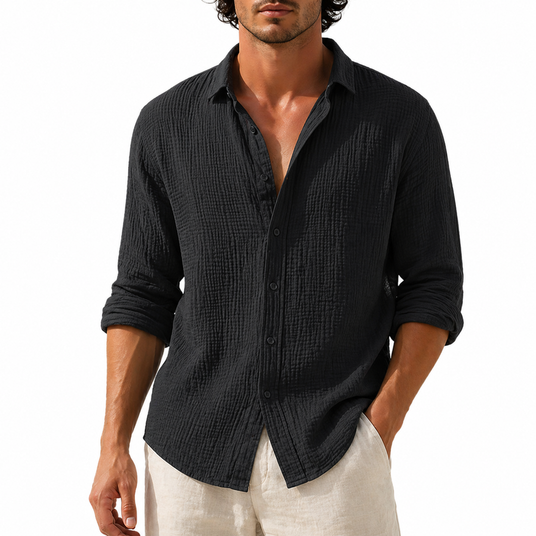 Camicia Casual Da Uomo a Maniche Lunghe | Con Colletto