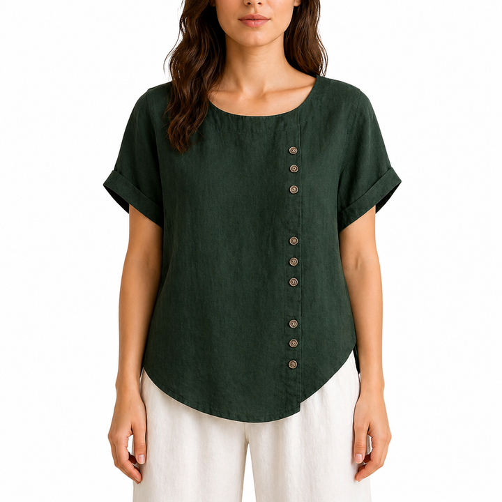 Da Donna Casual Collo Tondo Camicetta | Maniche Corte