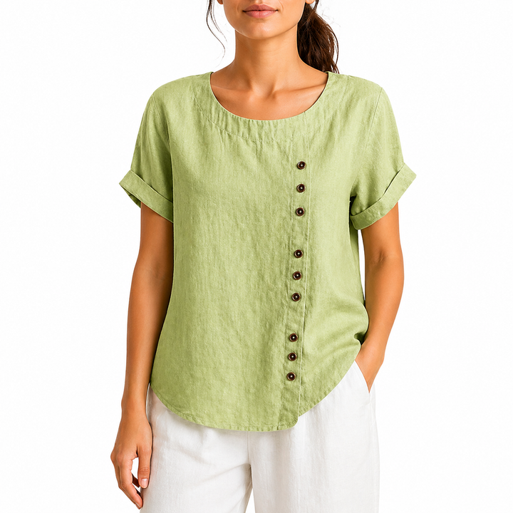 Da Donna Casual Collo Tondo Camicetta | Maniche Corte