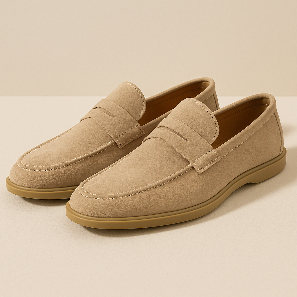 Men's Suede Penny Loafers | Slip-On