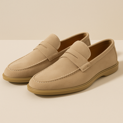 Men's Suede Penny Loafers | Slip-On