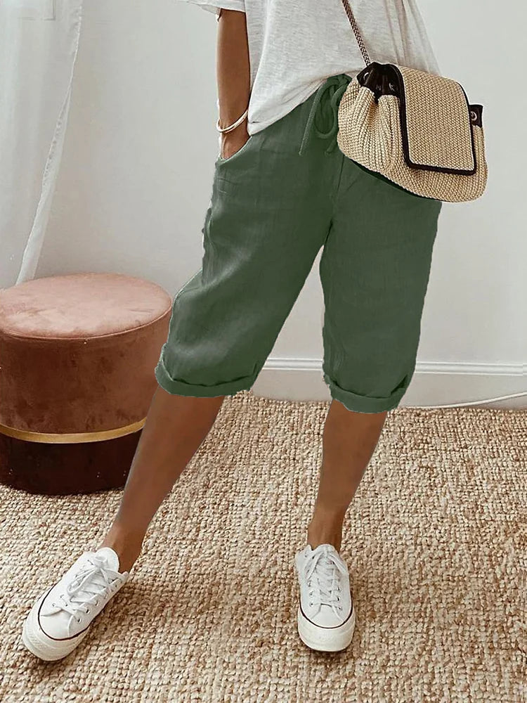 Casual Drawstring Shorts for Women – Summer Comfort