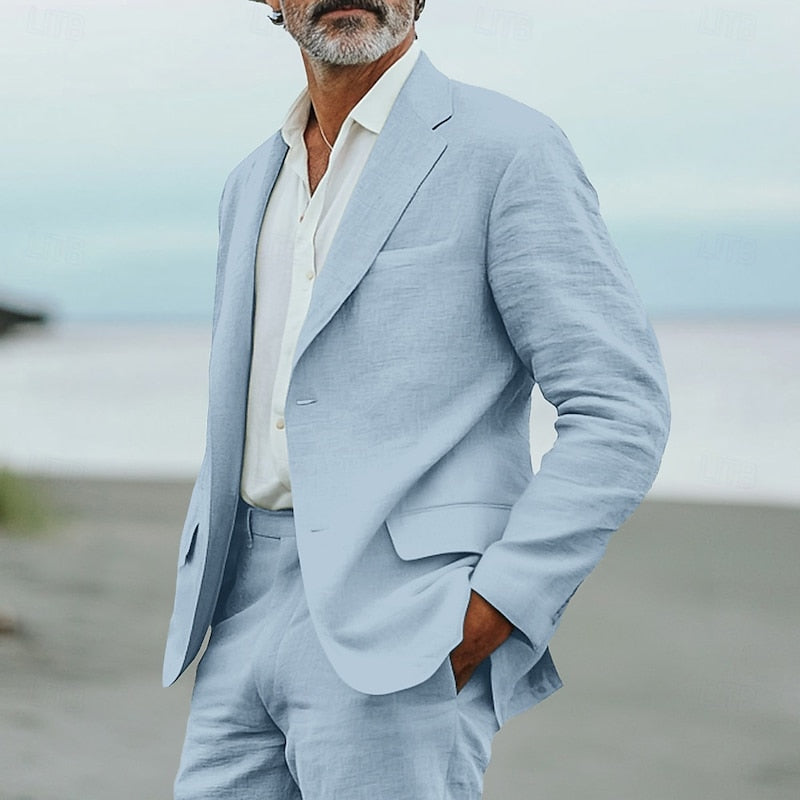 Men's 2-Piece Linen Suits | Lightweight