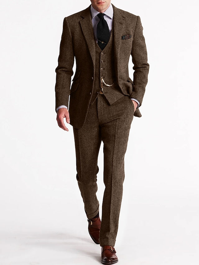 Men's Three-Piece Tweed Suits | Tuxedo