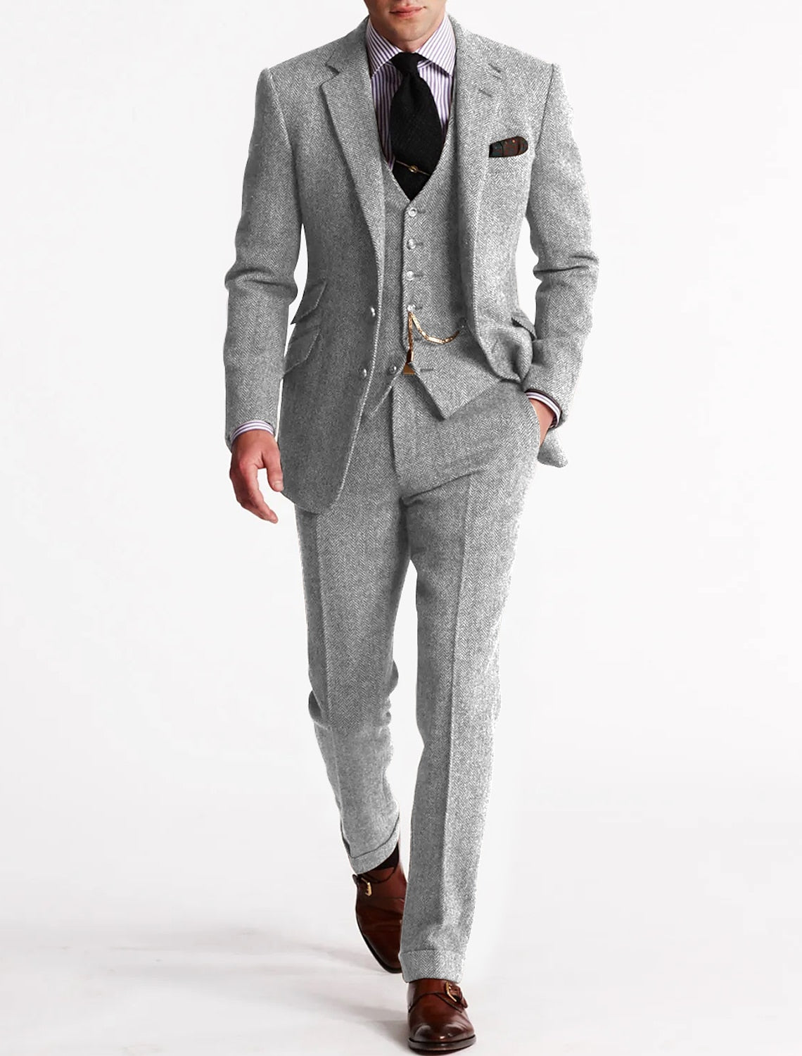 Men's Three-Piece Tweed Suits | Tuxedo