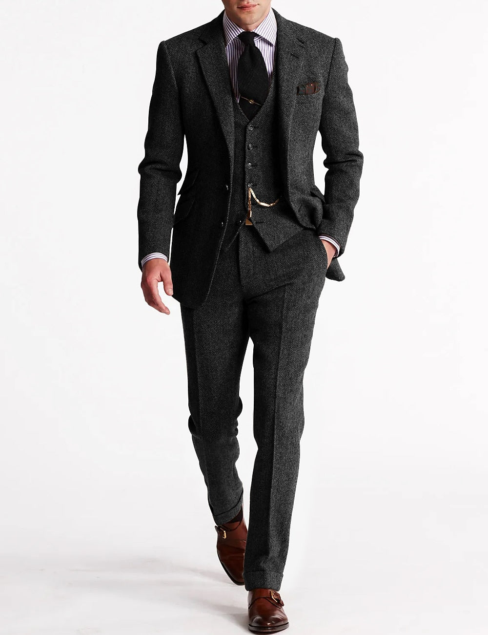 Men's Three-Piece Tweed Suits | Tuxedo