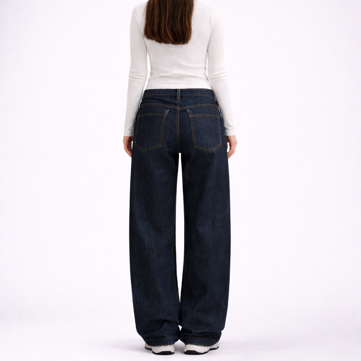 Jeans Boyfriend con Logo per Donna