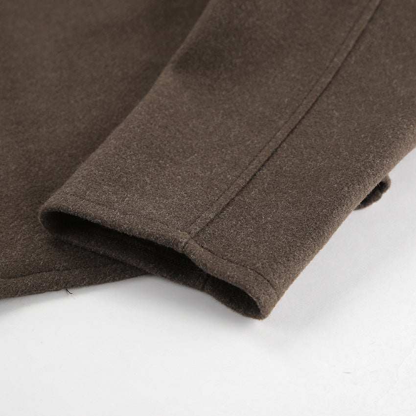 Brown Zip Up Short Jacket with Long Sleeves for Women - Rosalinda