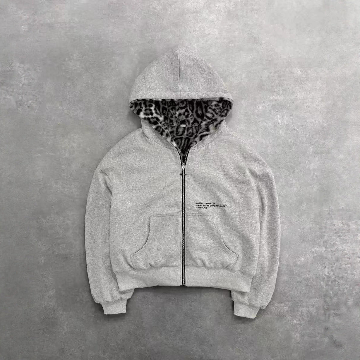 Reversible Zip Up Hoodie Jacket for Women - Raimonda