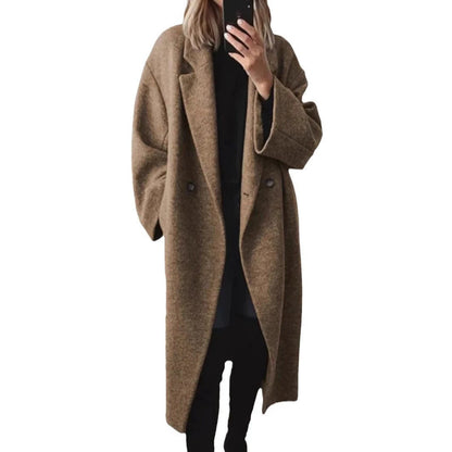 Women's Loose Woolen Cloth Coat | Long