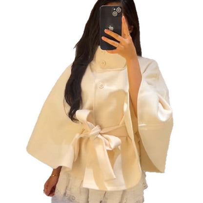 Women's High Collar Coat | Wide Sleeves