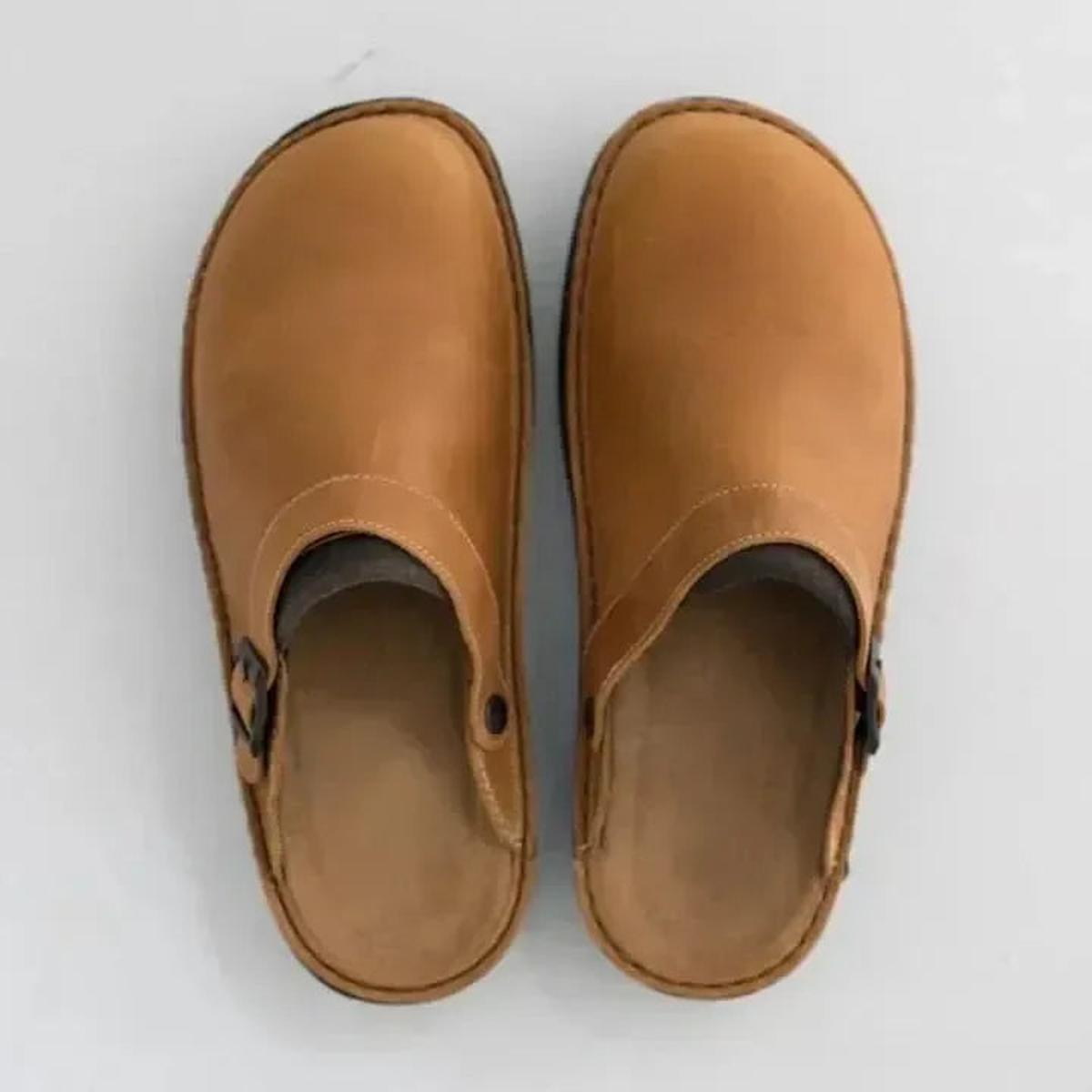 Men's Arch Support Slippers | Leather
