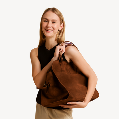 Women's Suede Tote Bag | Brown