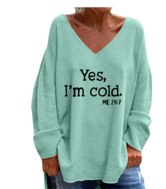 Casual Plus Size V-Neck Sweater for Women