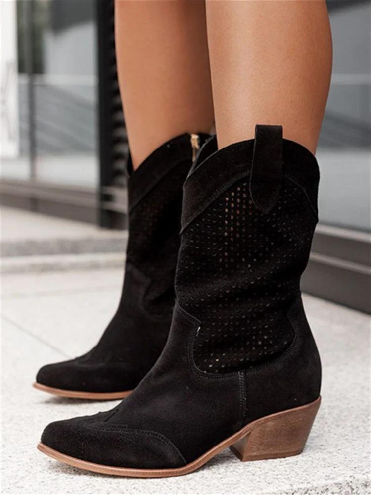 Classic Breathable Cowboy Boots for Women | Western Style Footwear