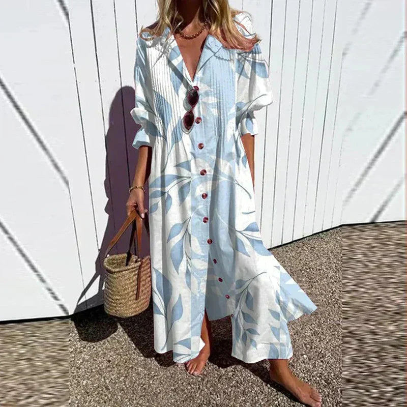 Boho Maxi Dress for Women – V-Neck & Flowy
