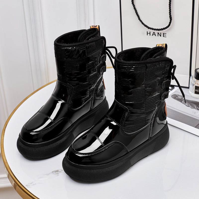 Waterproof Warm Ankle Boots for Women with Cozy Lining
