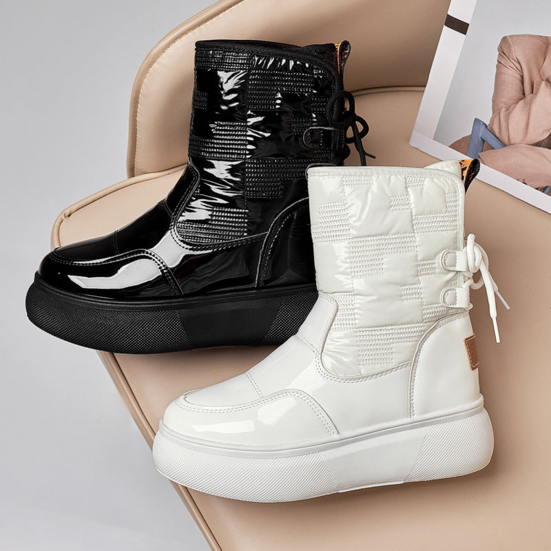 Waterproof Warm Ankle Boots for Women with Cozy Lining