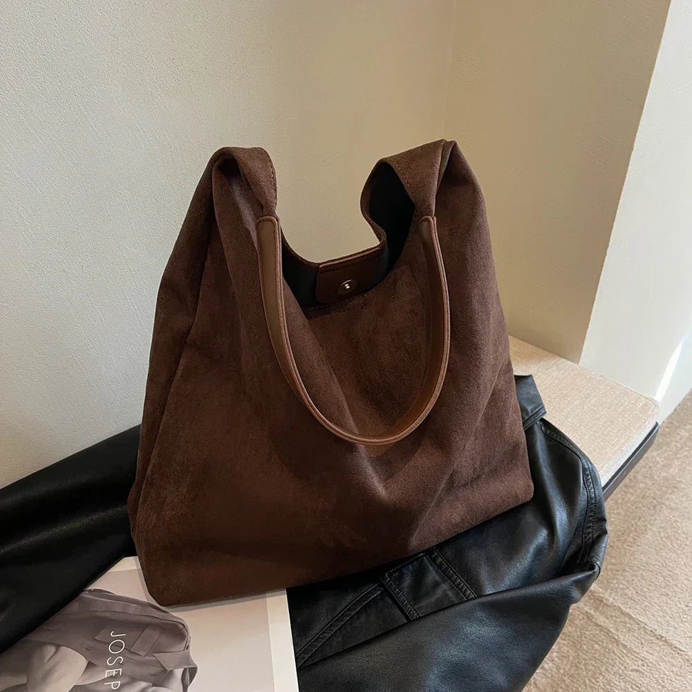 Women's Soft Tote Bag | Suede