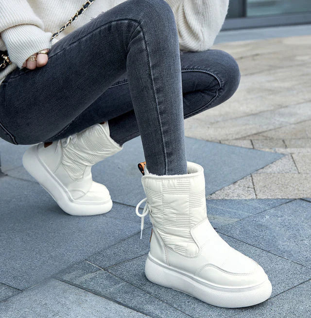 Waterproof Warm Ankle Boots for Women with Cozy Lining