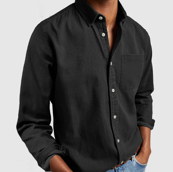 Men's Soft Blend Denim Shirt | Button