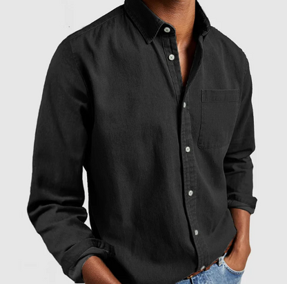 Men's Soft Blend Denim Shirt | Button