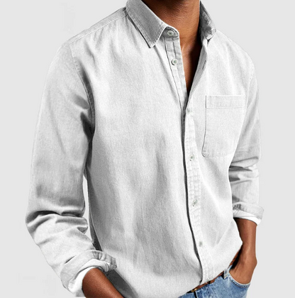 Men's Soft Blend Denim Shirt | Button