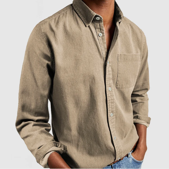 Men's Soft Blend Denim Shirt | Button