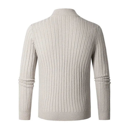 Men's High Collar Sweater | Half Zip
