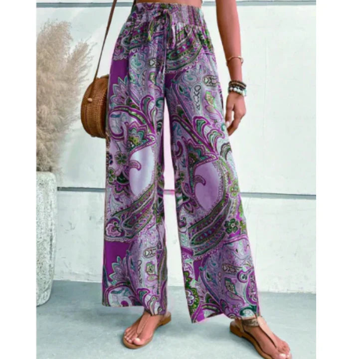 Boho Style Wide Leg Pants for Women